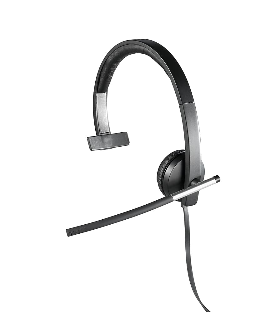 Logitech - H650e Mono Wired On-ear Headset - Black