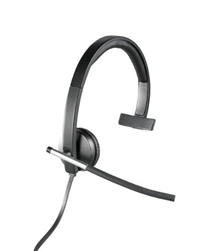 Logitech - H650e Mono Wired On-ear Headset - Black