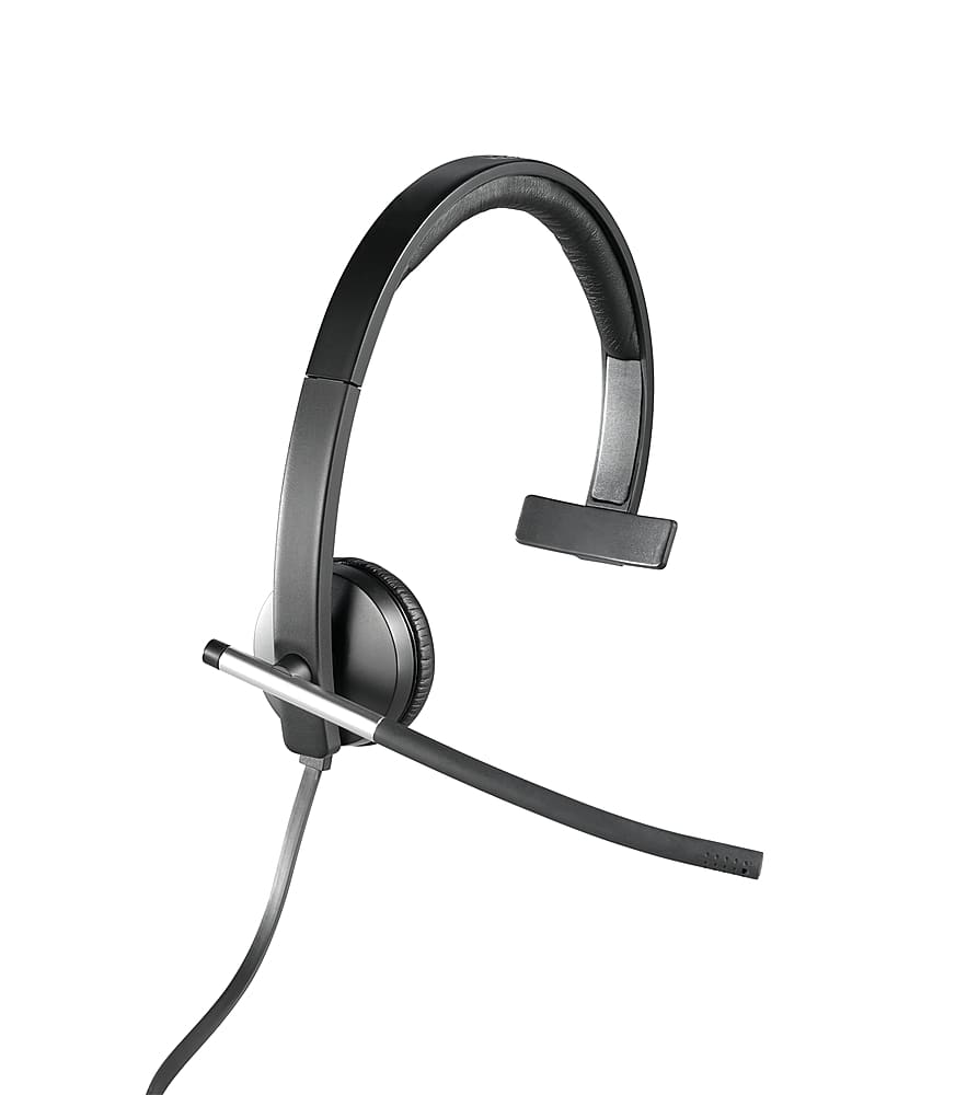 Logitech - H650e Mono Wired On-ear Headset - Black