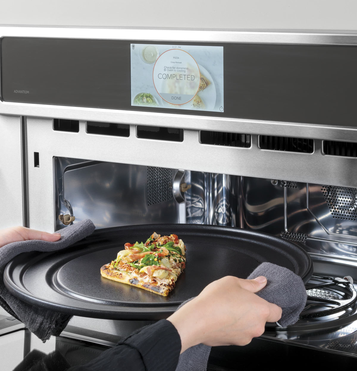 Café - 1.7 Cu. Ft. Convection Built-In Microwave with Sensor Cooking and 240V Five in One Advantium Technology - Stainless Steel