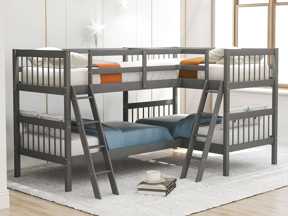 L Shaped Bunk Bed With Ladder