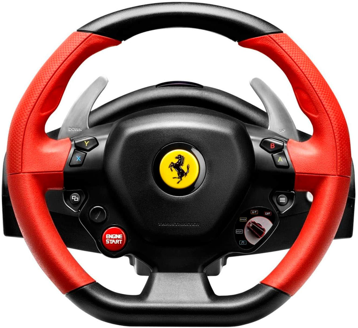 Thrustmaster - Ferrari 458 Spider Racing Wheel & Pedal Set for Xbox One - Black/Red/Yellow