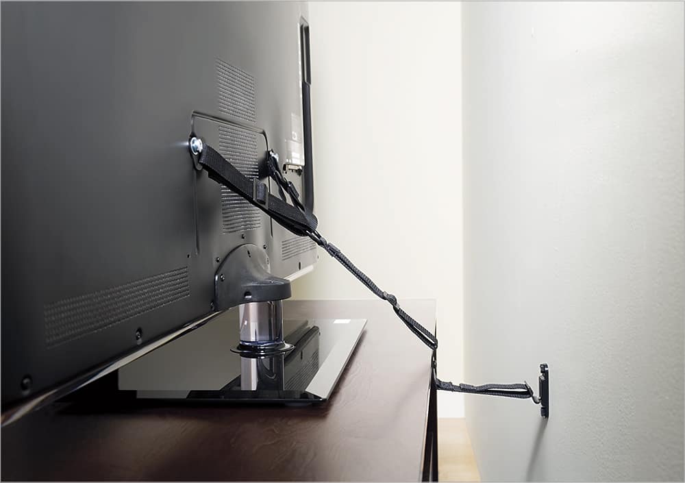 Sanus - Antitip Strap for Most Flat-Panel TVs Up to 70" - Black