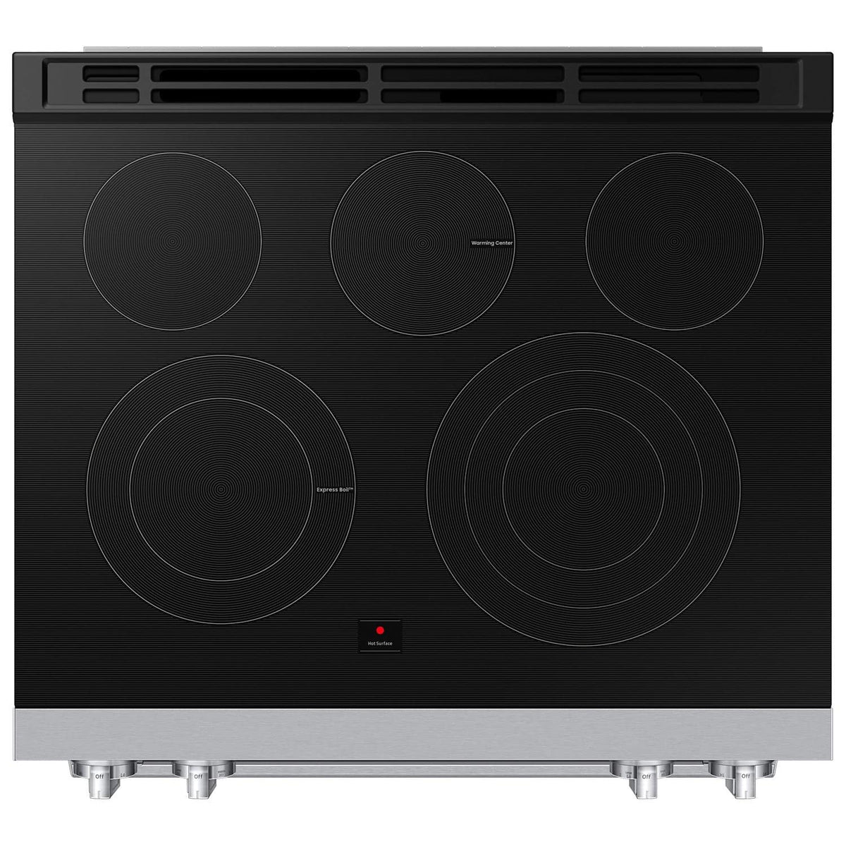 Samsung - 30 in. Wide 4 Burner 6.3 cu. ft. Bespoke Smart Slide-In Electric Range with Illuminated Precision Knobs - White Glass