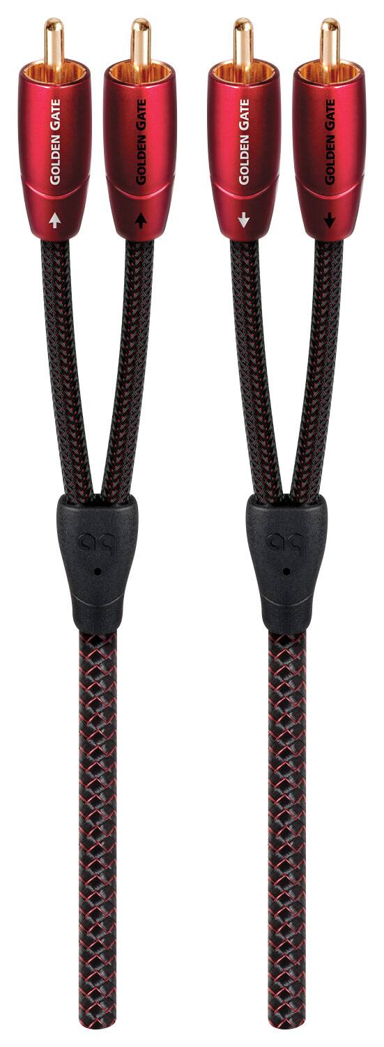 AudioQuest - Golden Gate RCA > RCA 9.8' Analog Audio Interconnect Cable - Red on Black