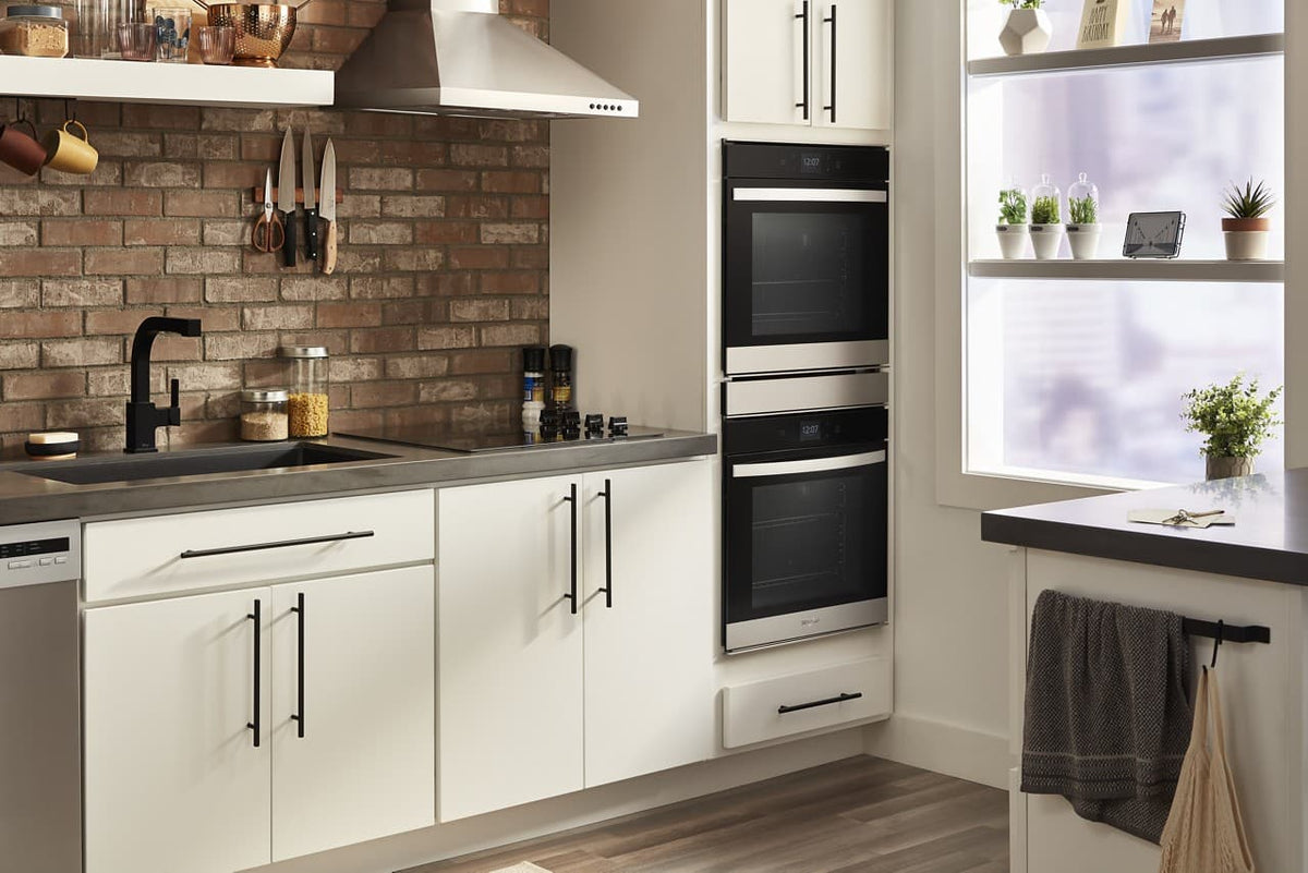 Whirlpool - 24 in. Built-In Double Electric Convection Wall Oven with WiFi - Stainless Steel