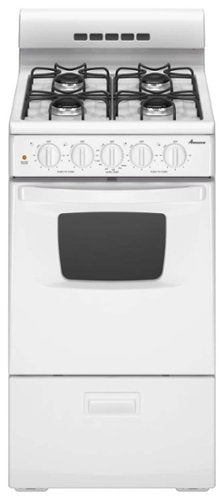 Amana - 20 in. Wide 4 burners 2.6 cu. ft.  Freestanding Gas Range - White