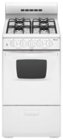 Amana - 20 in. Wide 4 burners 2.6 cu. ft.  Freestanding Gas Range - White
