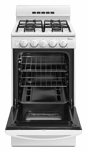 Amana - 20 in. Wide 4 burners 2.6 cu. ft.  Freestanding Gas Range - White