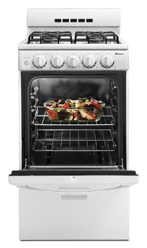 Amana - 20 in. Wide 4 burners 2.6 cu. ft.  Freestanding Gas Range - White