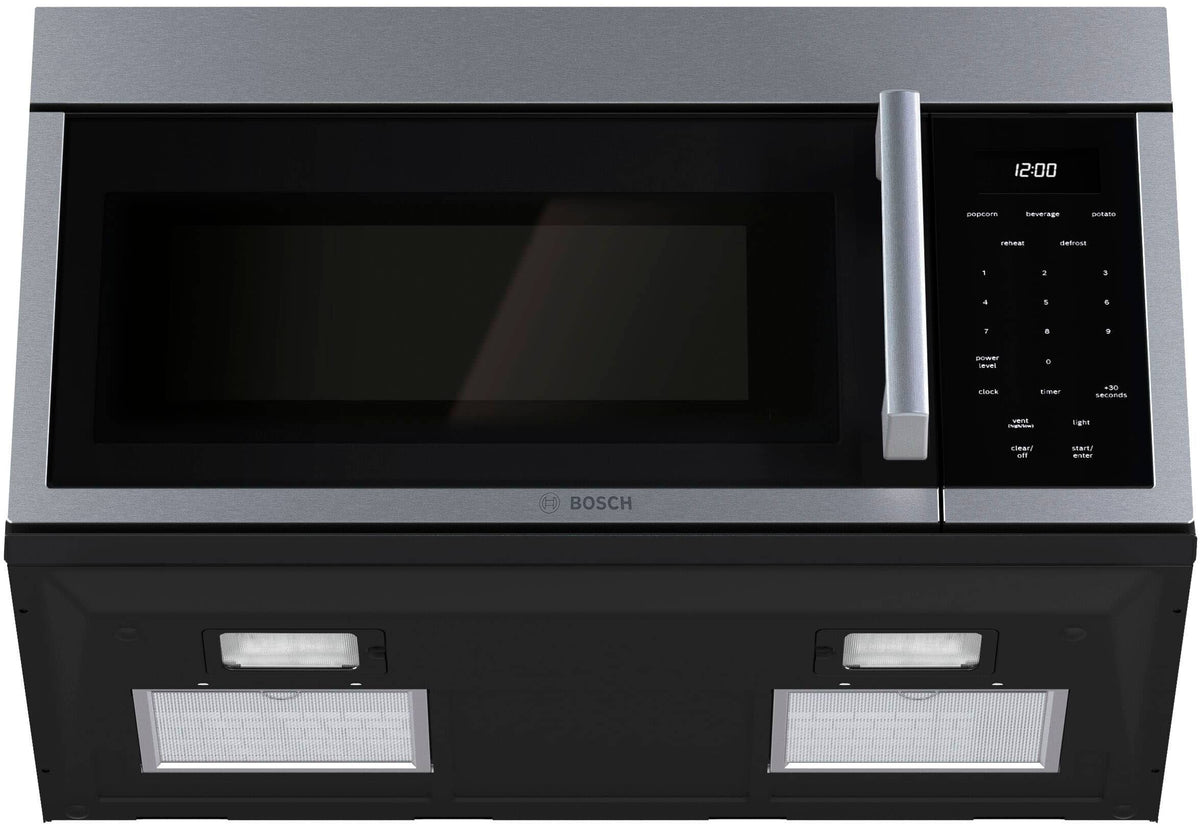 Bosch - 300 Series 1.7 Cu. Ft. Over-the-Range Microwave with Sensor Cooking and Multi-Speed 300 CFM Vent - Stainless Steel