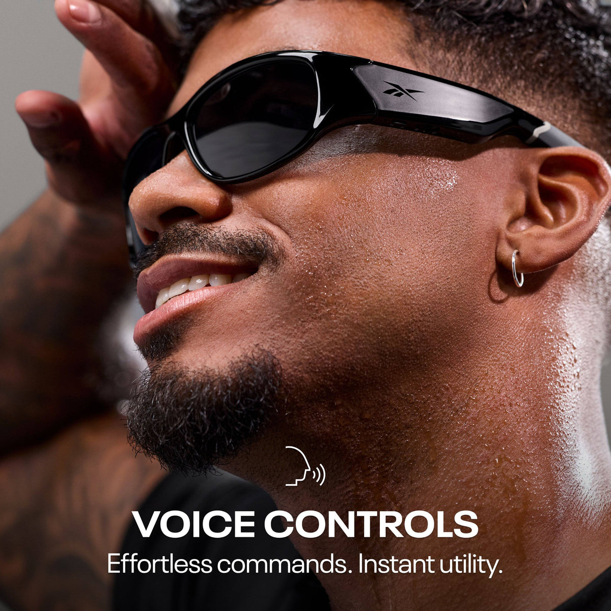 Reebok Nitrous Smart Eyewear Powered by Lucyd - Black