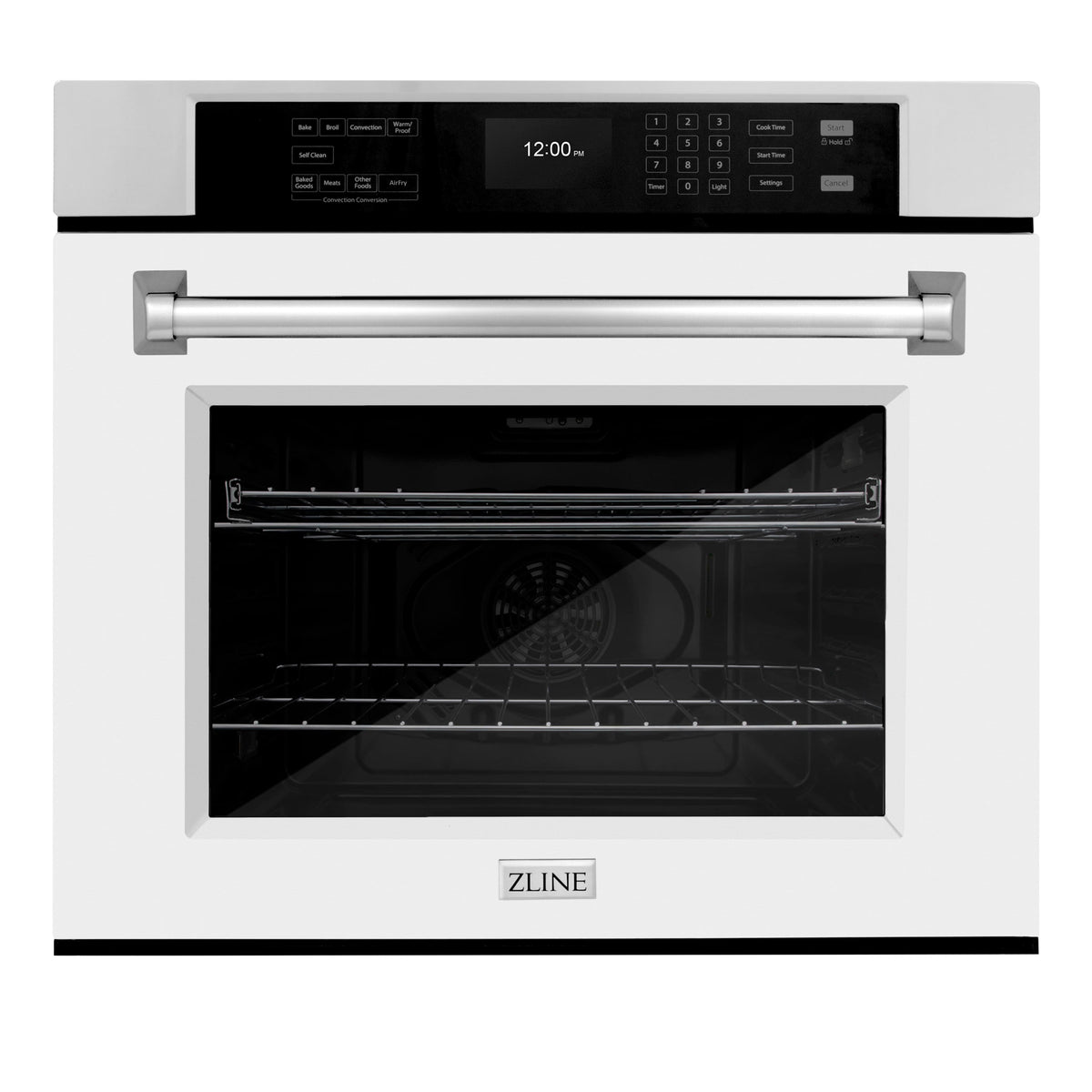 ZLINE - 30 in. True Convection Wall Oven w/ Air Fry and Self Clean w/ White Matte Door - Stainless Steel