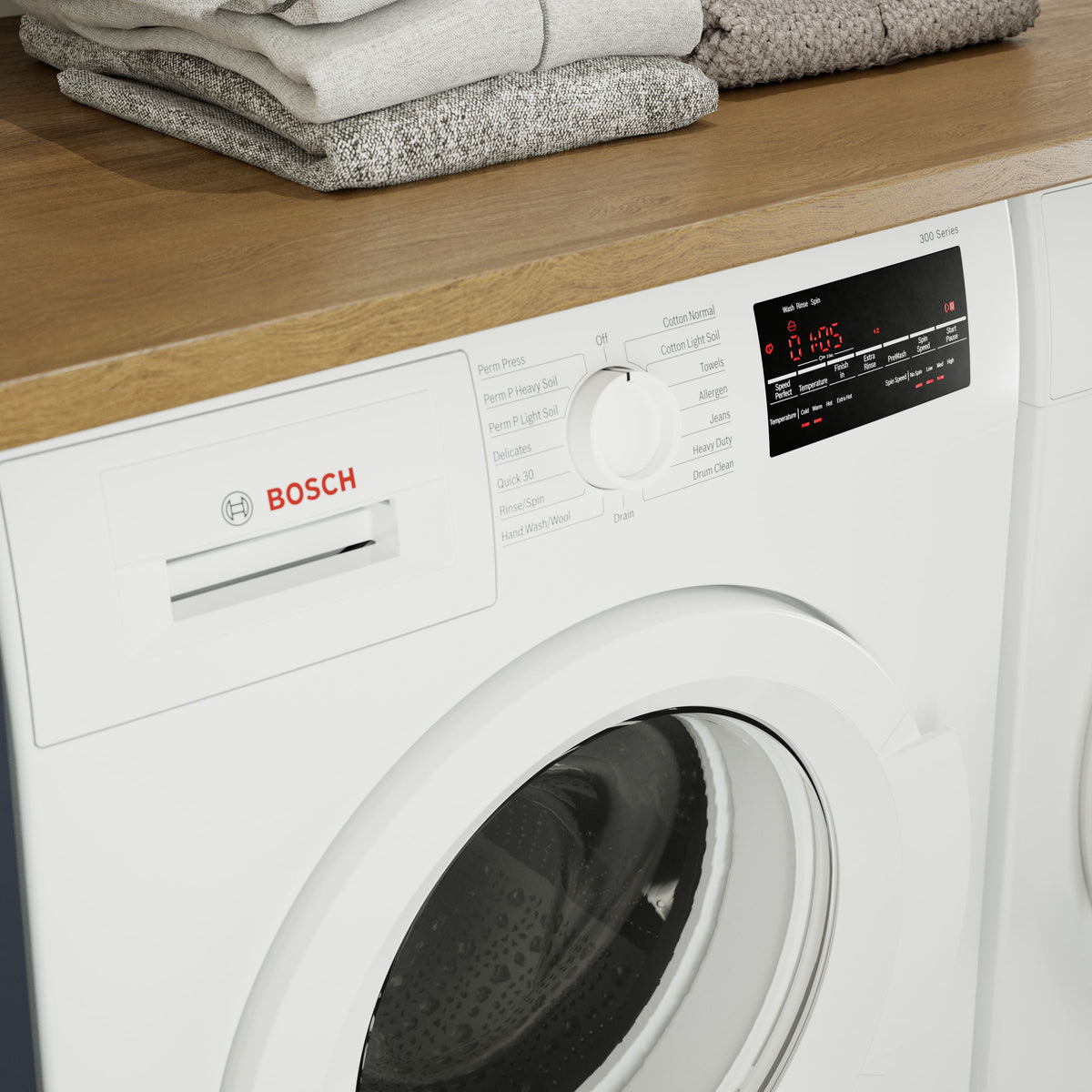 Bosch - 300 Series 2.2 Cu. Ft. High-Efficiency Stackable Smart Front Load Washer - White