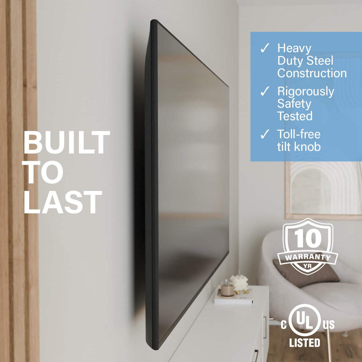 SANUS Elite - 4D Tilt TV Wall Mount - Black