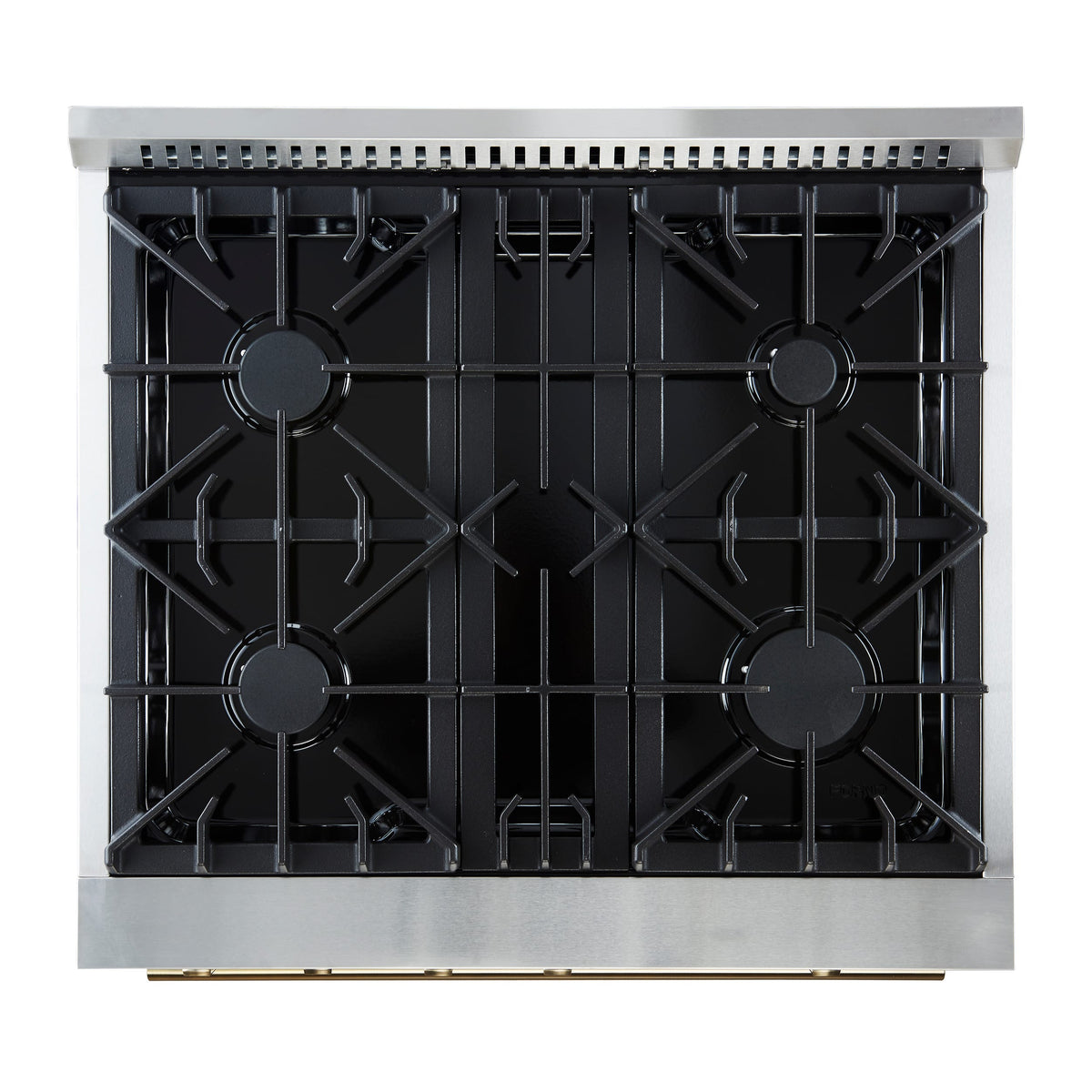 Forno Appliances - 30 in. Wide 4 burner Marco 4.32 Cu. Ft. Freestanding Gas Convection Range with Dual Ring Burner - Black