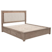 Gibbons - Cama con almacenaje y cabecero tapizado con luces LED