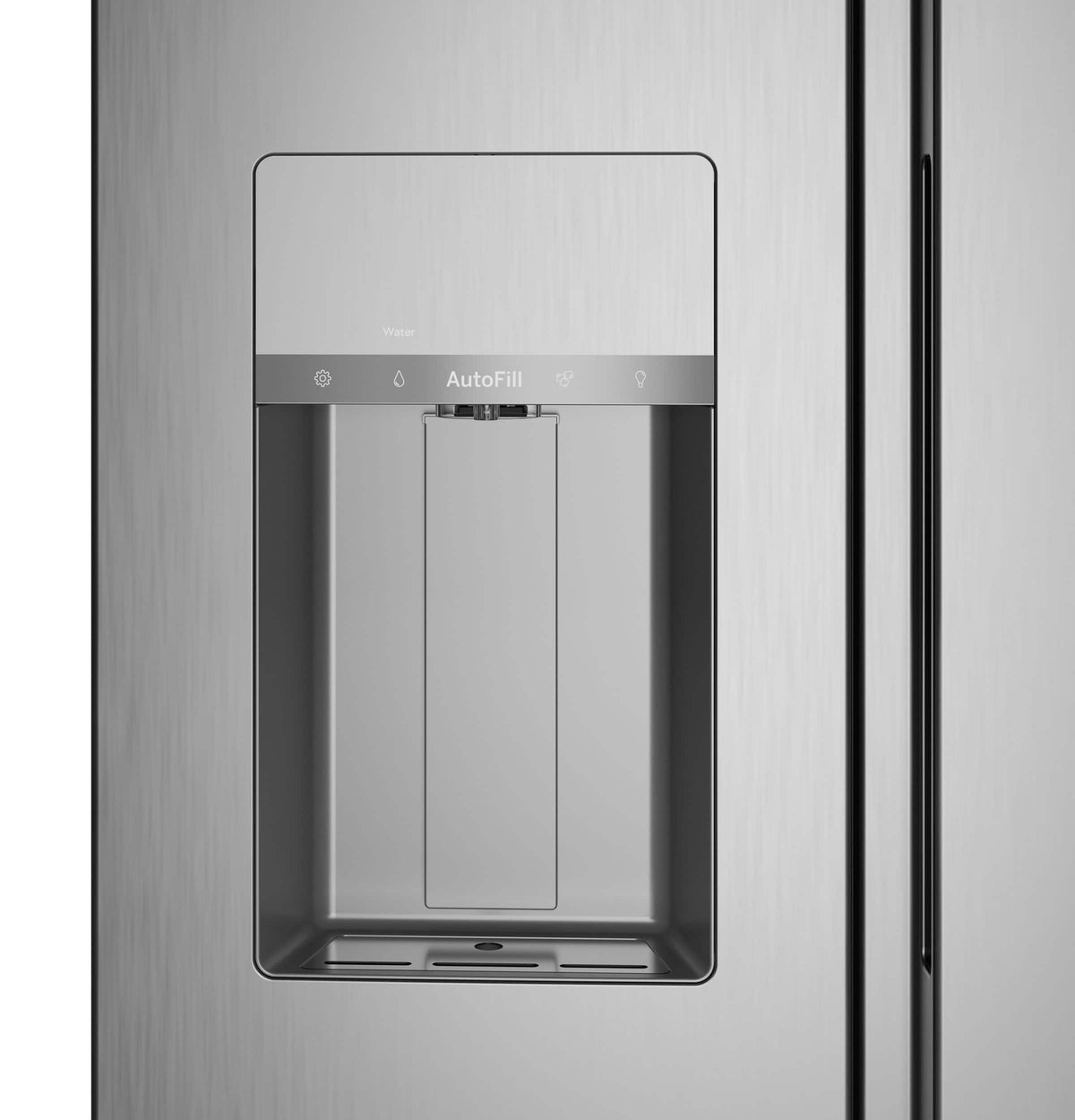 GE Profile - 36 in. Wide 23.5 Cu. Ft. Counter-Depth Side-By-Side Smart Refrigerator with Hands-Free AutoFill - Stainless Steel