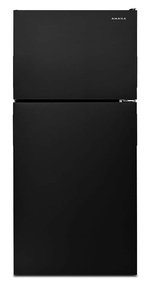 Amana - 30 in. Wide 18 cu. ft. Top-Freezer Refrigerator with Garden Fresh Crisper Bins - Black