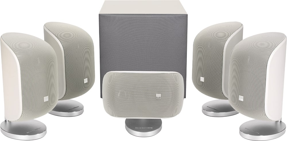 Bowers & Wilkins - 4" 100W Satellite Speaker (Each) - Matte White