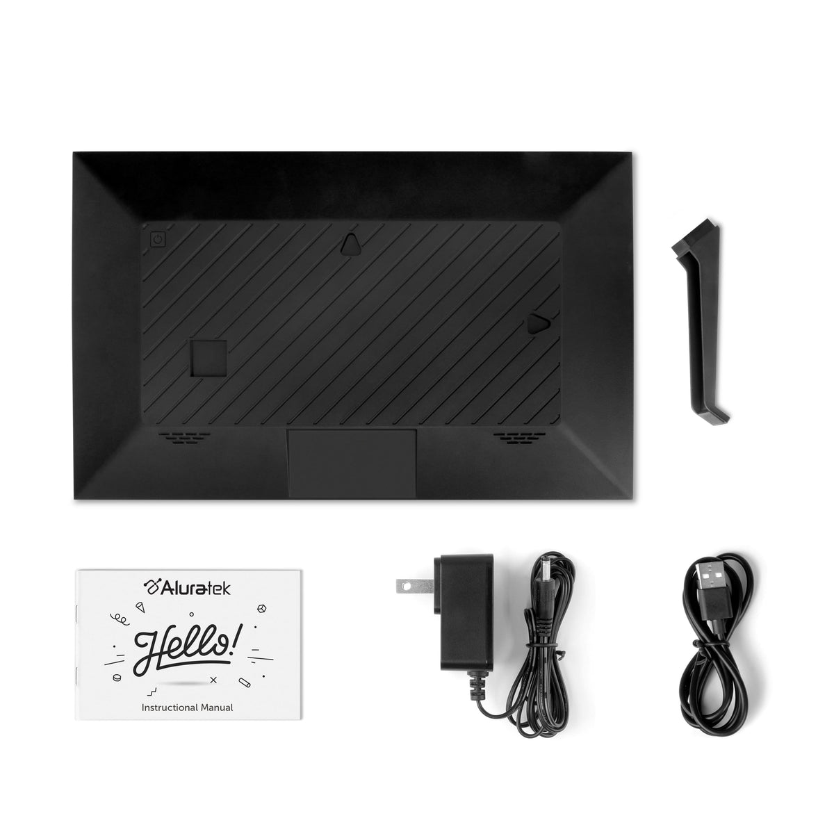 Aluratek - 15" Touchscreen LCD Wi-Fi Digital Photo Frame - Black