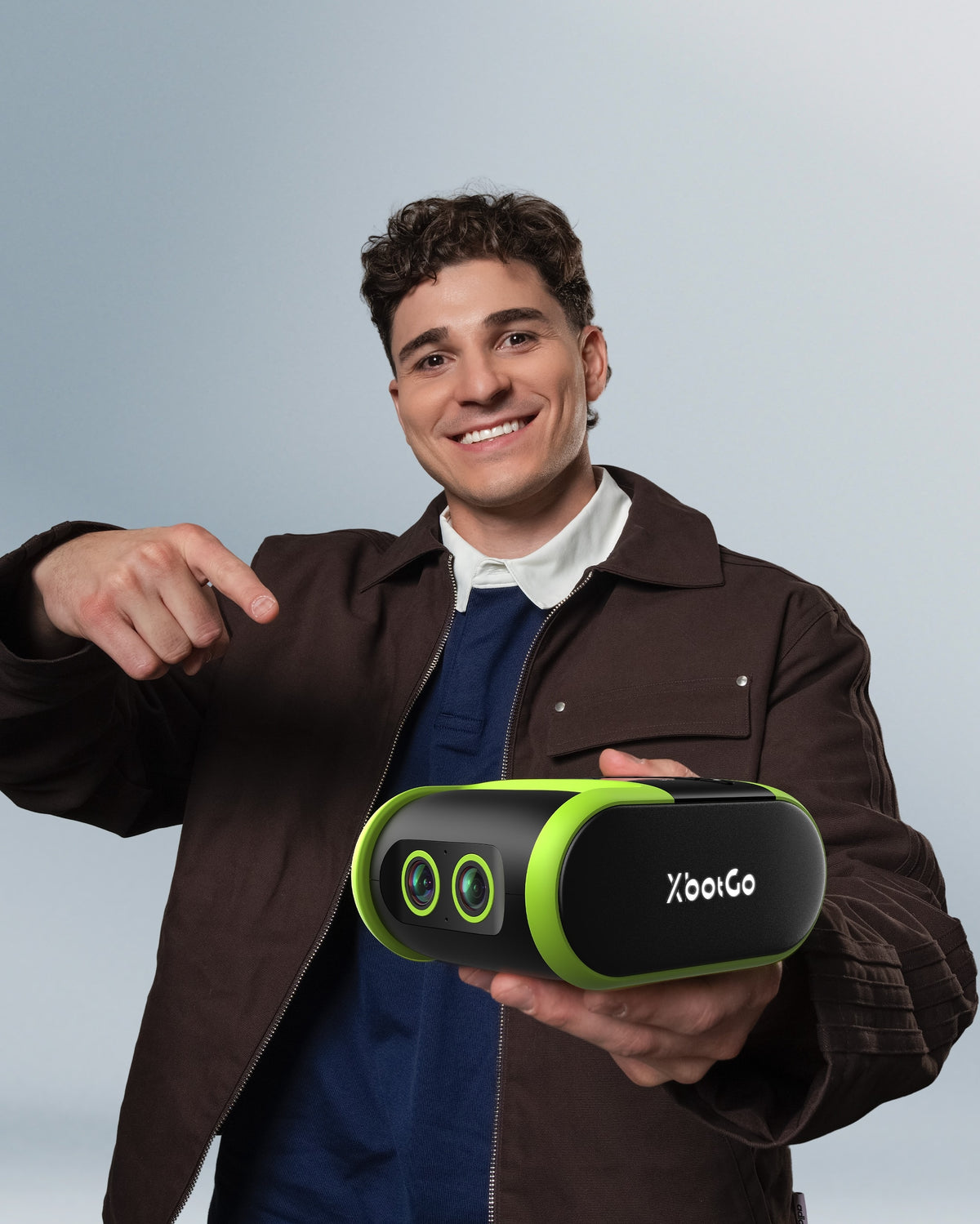 XbotGo - Falcon AI Sports Camera, 4K Auto-Tracking Action Cam for Team Sports, Dual Lens with Live Streaming, No Subscription - Edge Green