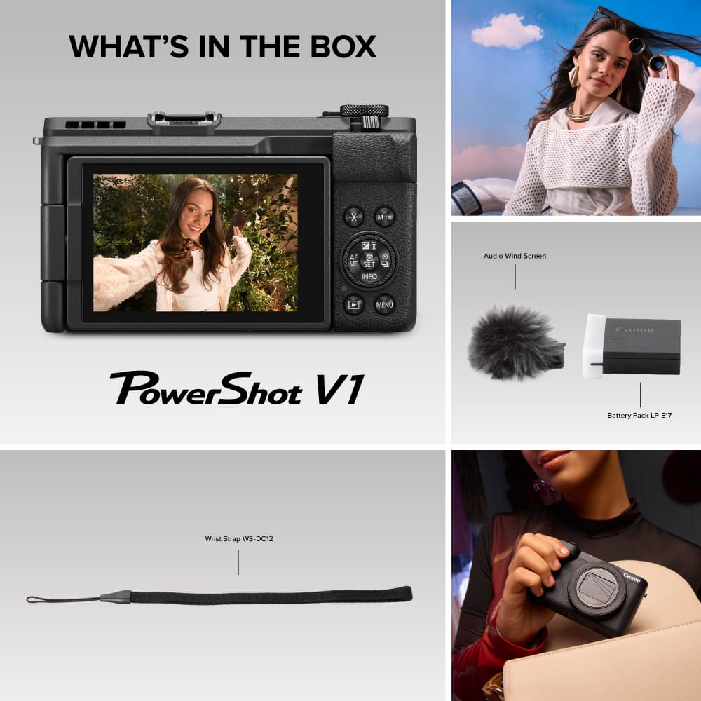 Canon - PowerShot V1 4K Video 24.2-Megapixel Digital Camera - Black
