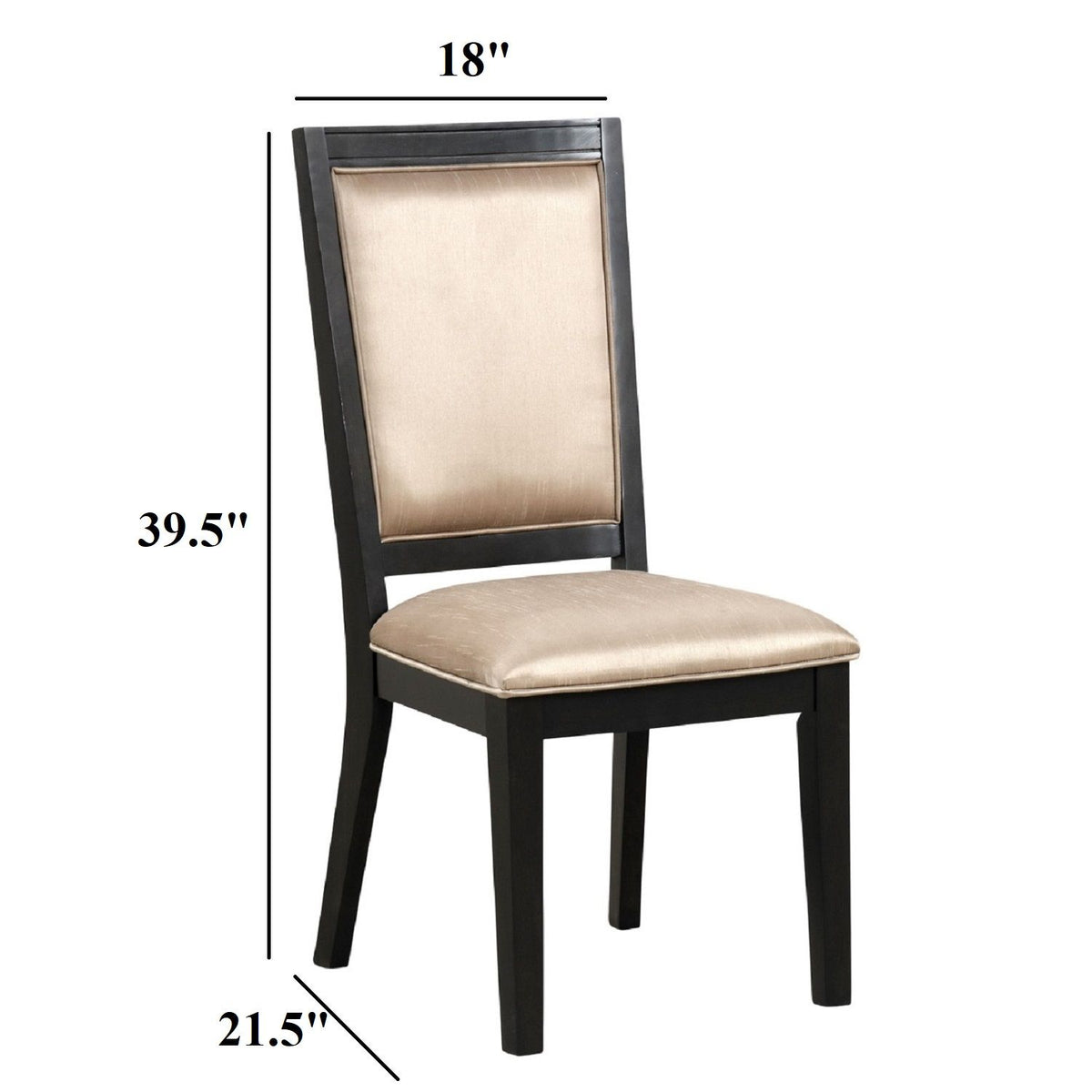 Sillas de comedor con borde decorativo (juego de 2) - Espresso