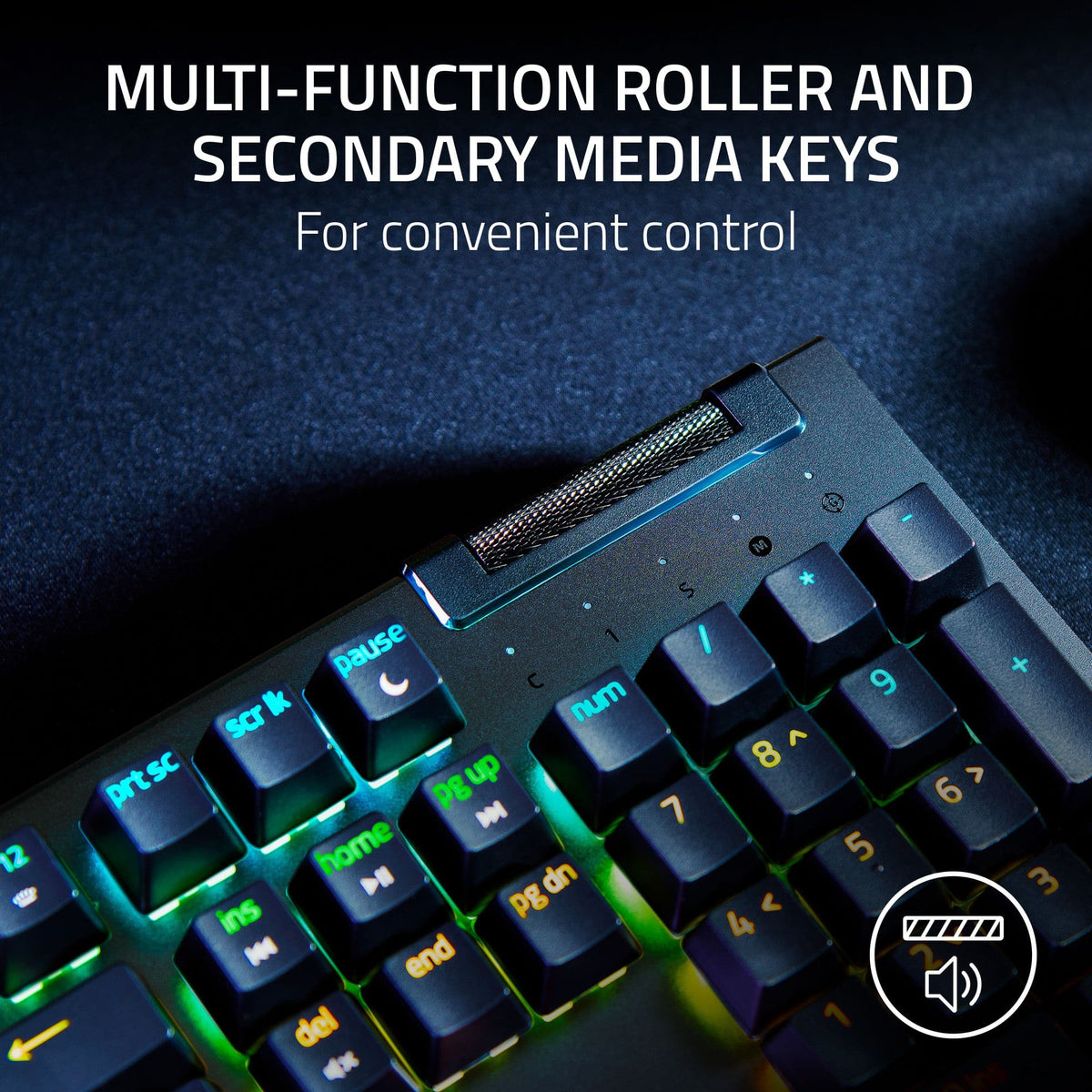 Razer - BlackWidow V4 X Full Size Wired Mechanical Green Clicky Switch Gaming Keyboard with Chroma RGB Backlighting - Black