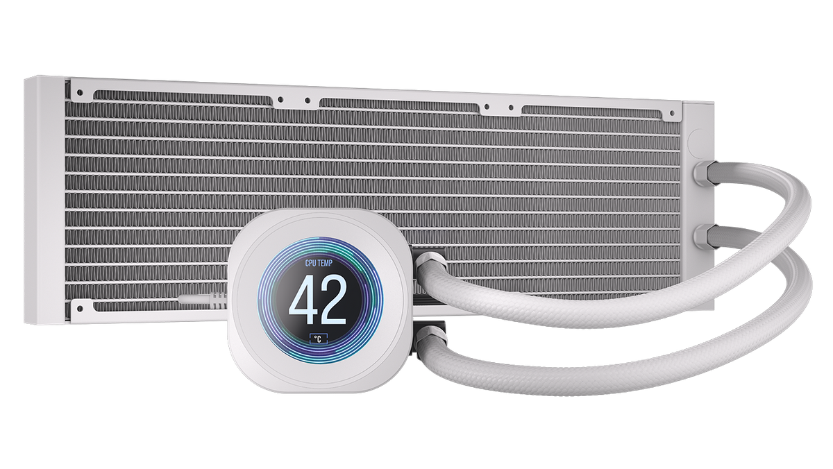 CORSAIR - NAUTILUS 360 RS LCD Liquid CPU Cooler - White