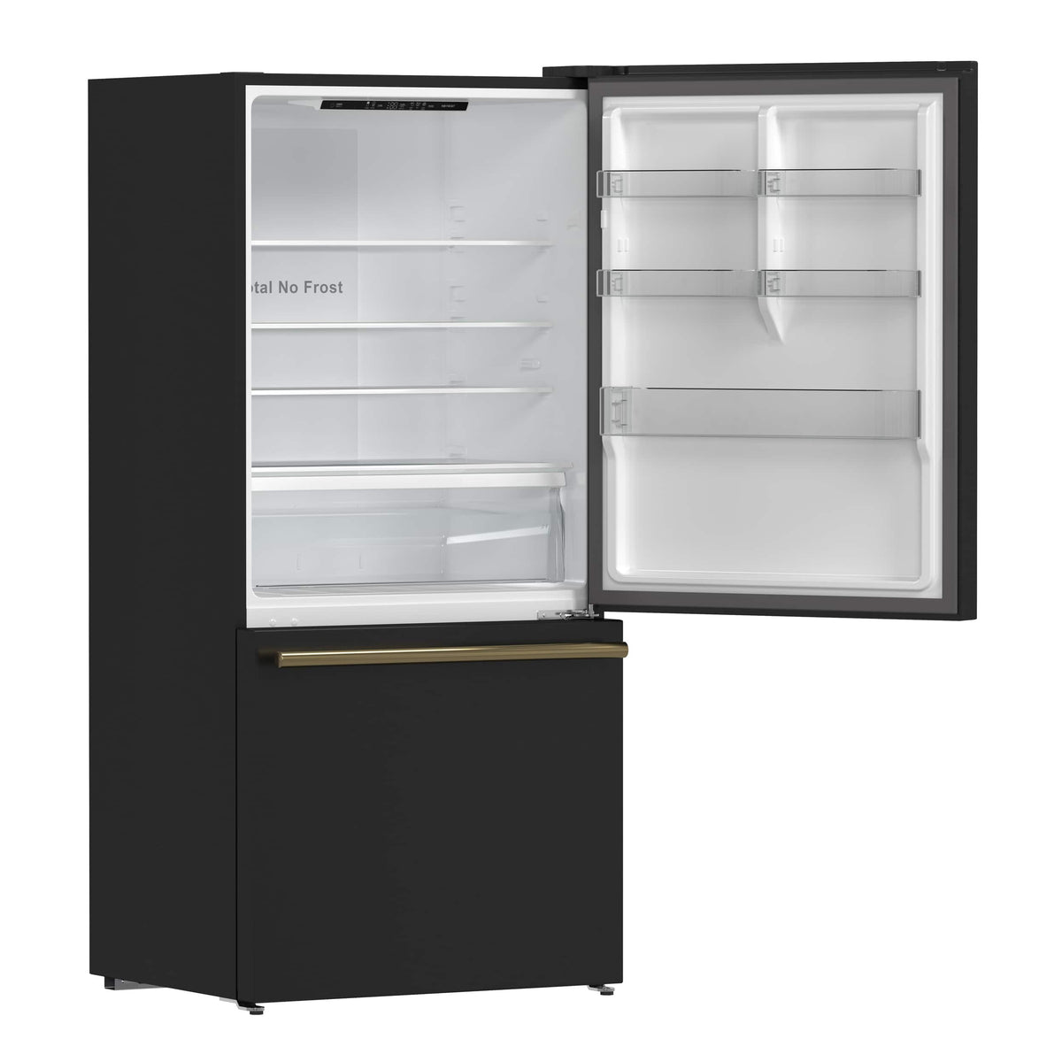 Forno Appliances - 32 in. Wide Milano Espresso 17.2 Cu. Ft. Counter-Depth Bottom Freezer Refrigerator with Right Swing Door - Black