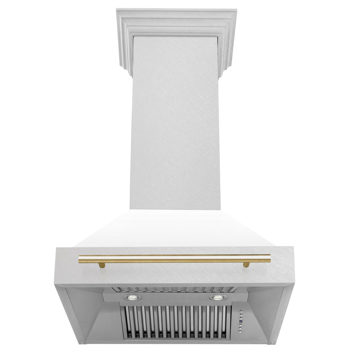 ZLINE Autograph Edition - 30 inches - Externally Vented - Wall Range Hood - Satin Stainless Steel with White Matte Shell