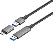 Insignia™ - 6 ft. USB 3.0 File Transfer Cable for Windows / Mac Computers - Black