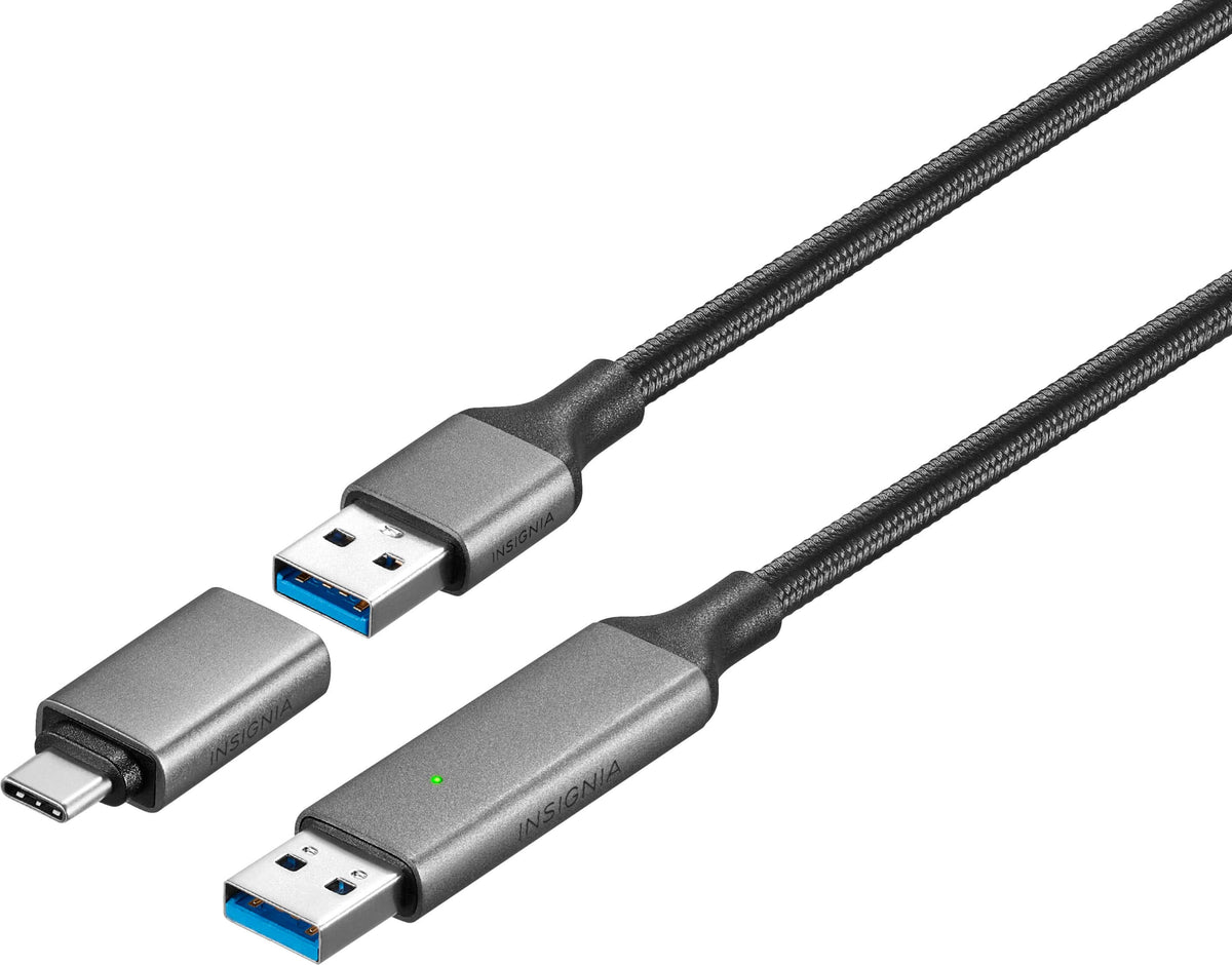 Insignia™ - 6 ft. USB 3.0 File Transfer Cable for Windows / Mac Computers - Black