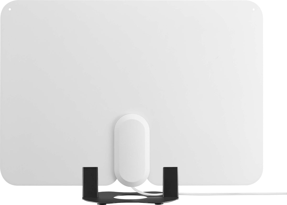 Insignia™ - Amplified Ultra-Thin Indoor HDTV Antenna with 60-Mile Range - Black/White