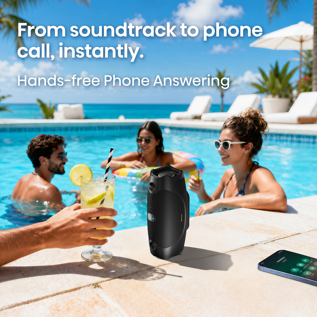 Hisense - Portable Speaker - Black