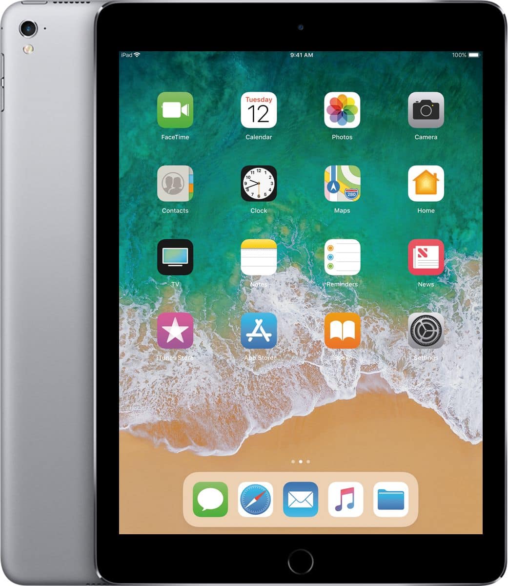 Apple - Geek Squad Certified Refurbished 9.7-Inch iPad Pro with Wi-Fi + Cellular - 128GB - Space Gray (Unlocked)