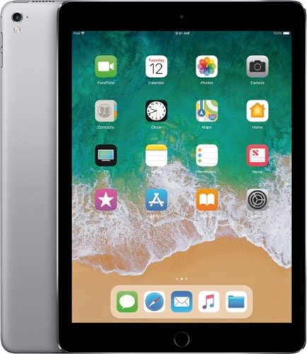 Apple - Geek Squad Certified Refurbished 9.7-Inch iPad Pro with Wi-Fi + Cellular - 128GB - Space Gray (Unlocked)