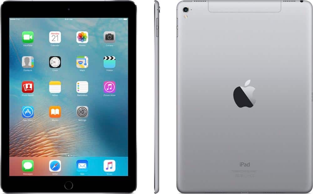 Apple - Geek Squad Certified Refurbished 9.7-Inch iPad Pro with Wi-Fi + Cellular - 128GB - Space Gray (Unlocked)