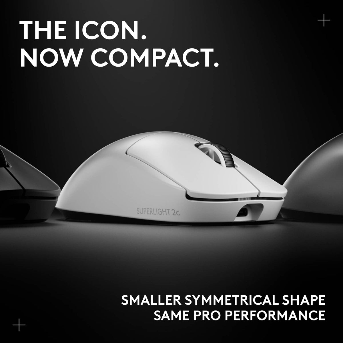 Logitech - PRO X SUPERLIGHT 2c LIGHTSPEED Lightweight Compact Wireless Optical HERO 2 Sensor 44 000 DPI Gaming Mouse for PC - Wireless - White