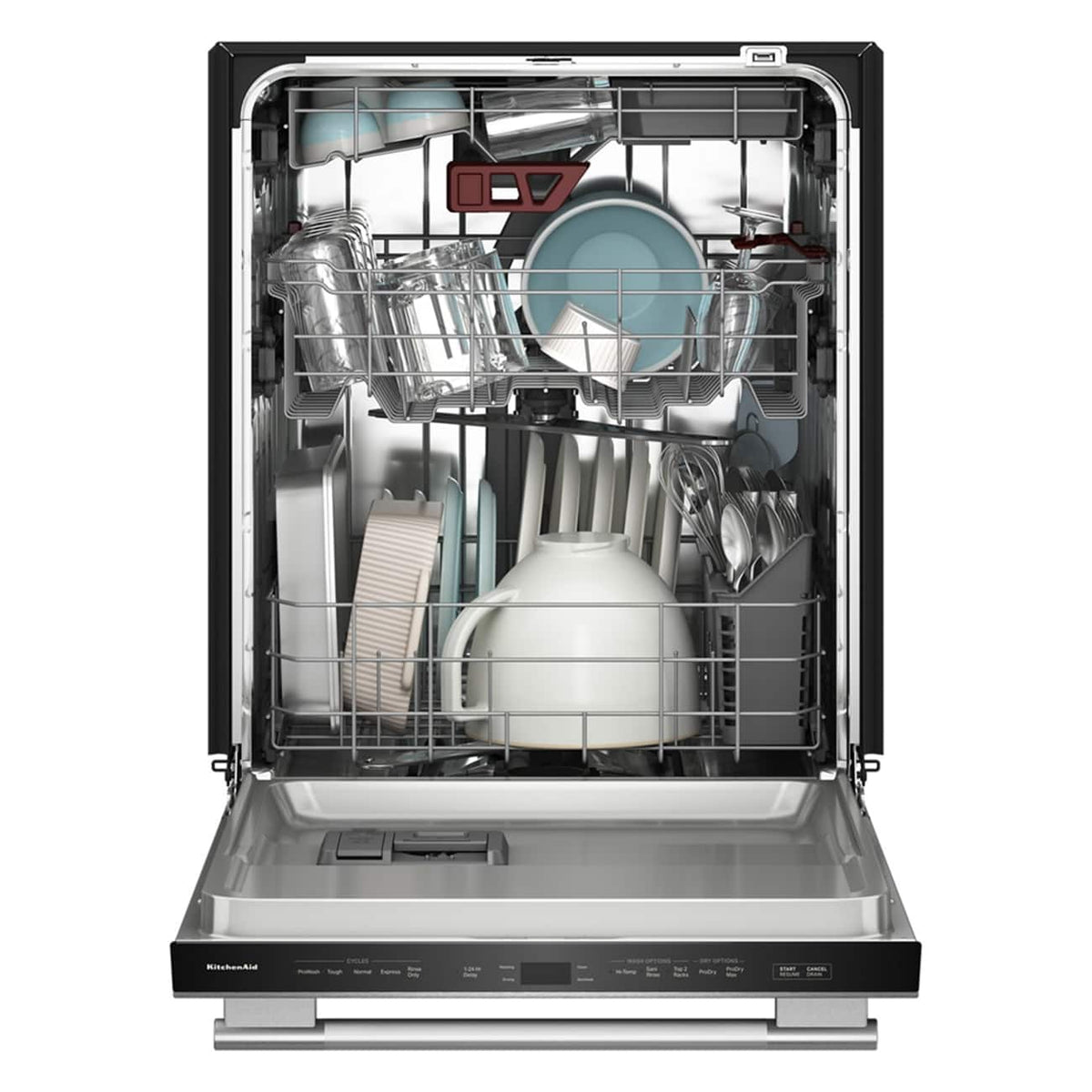 KitchenAid - 24 inch Third Level Jet Rack Dishwasher with 40+ Total Wash Jets 41 dBA - Stainless Steel