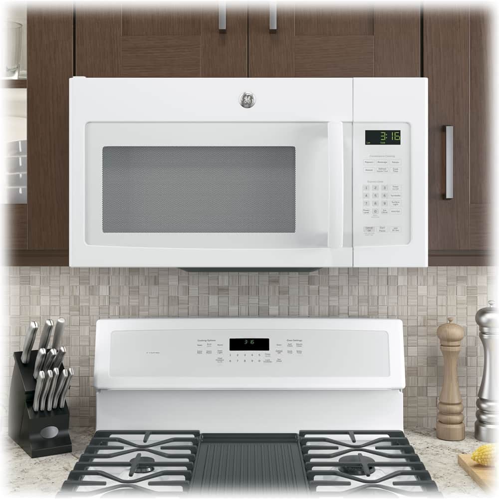GE - 1.6 Cu. Ft. Over-the-Range Microwave with Electronic Touch Controls - White