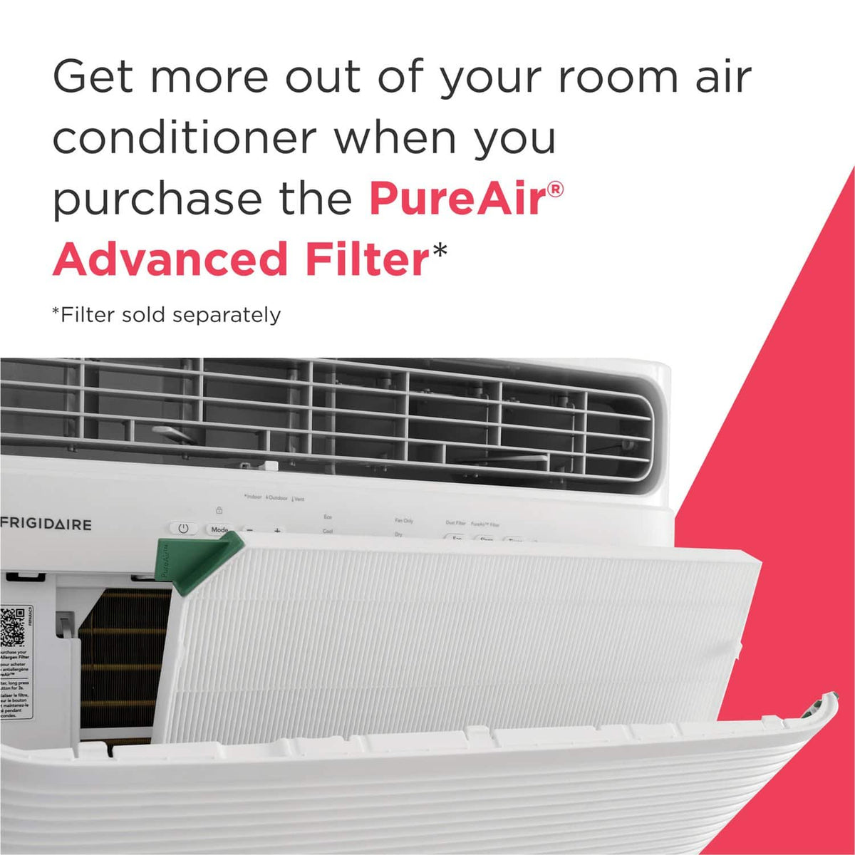 Frigidaire - 12,000 BTU 550 Sq. Ft. Window Air Conditioner with 11,000 BTU Supplemental Heat Function - White