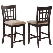Lattice Back Counter Height Stools (Set of 2)