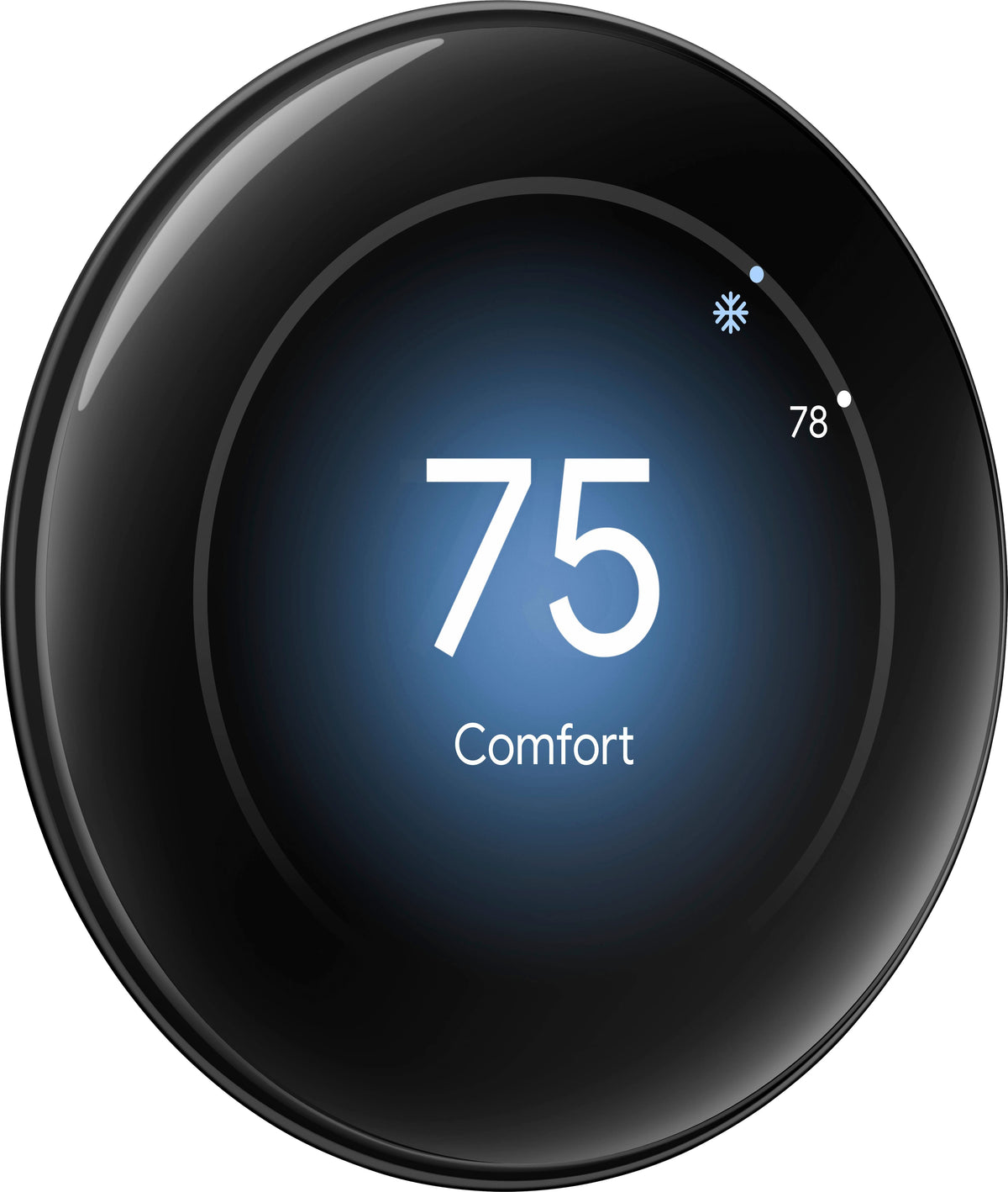 Google - Nest Learning Thermostat (4th gen) with Nest Temperature Sensor (2nd gen) - Polished Obsidian