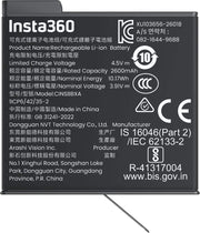 Insta360 - Rechargeable Lithium Polymer Xtreme Battery for X6 Action Camera