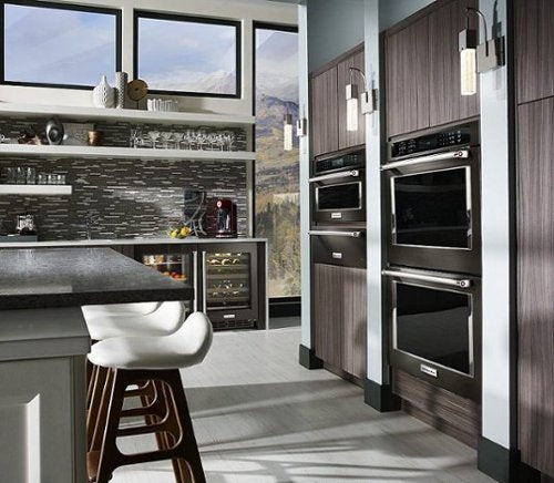 KitchenAid - 1.4 Cu. Ft. Built-In Microwave - Black Stainless Steel