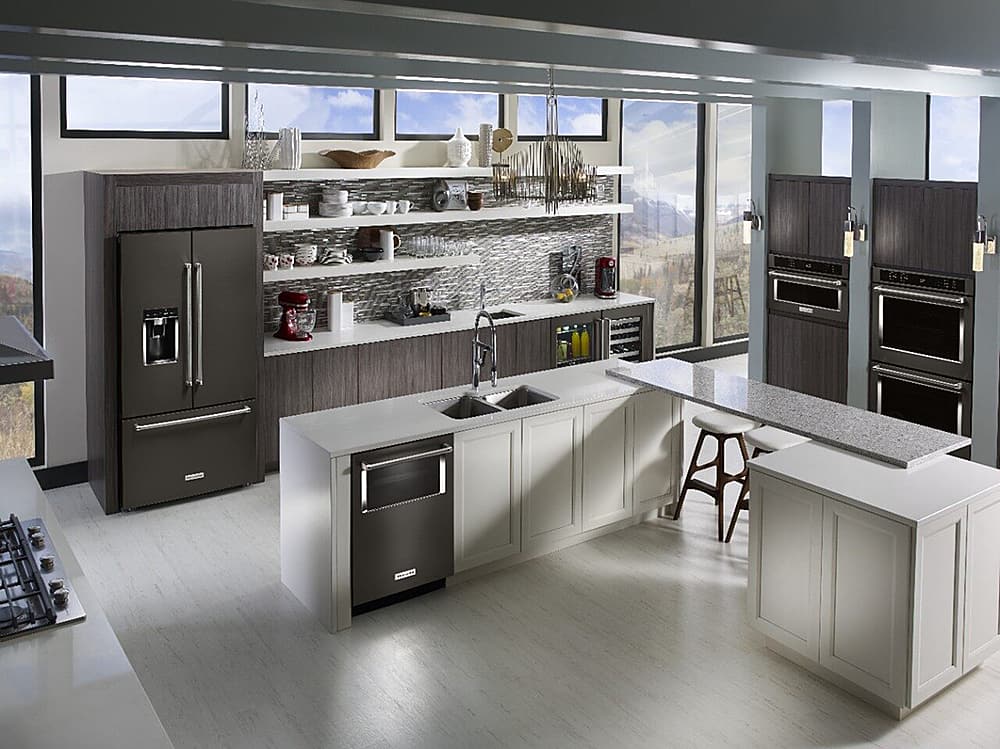 KitchenAid - 1.4 Cu. Ft. Built-In Microwave - Black Stainless Steel