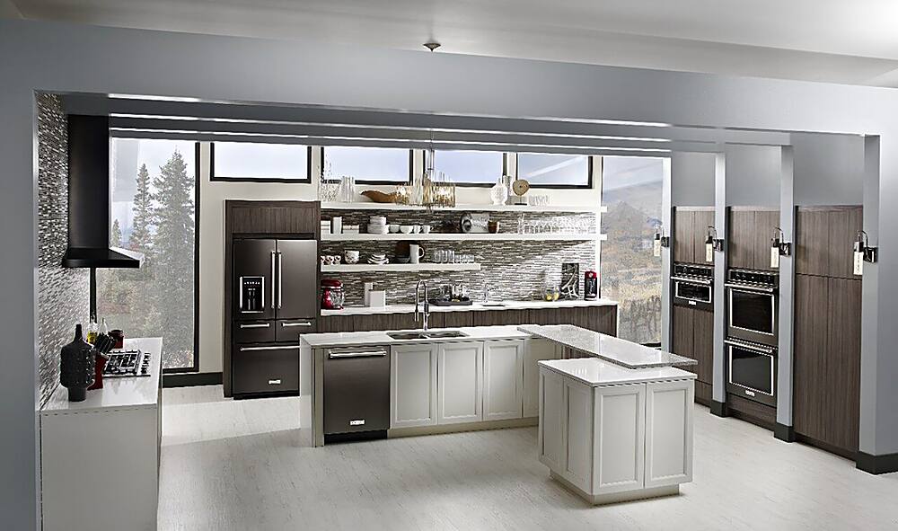 KitchenAid - 1.4 Cu. Ft. Built-In Microwave - Black Stainless Steel