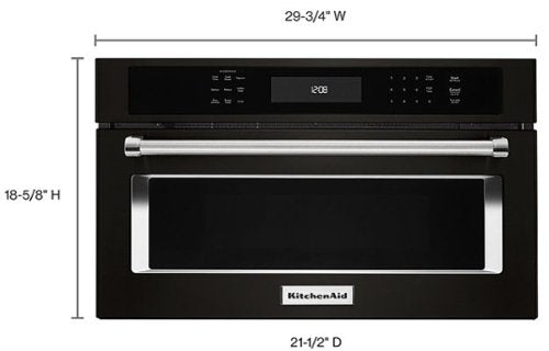 KitchenAid - 1.4 Cu. Ft. Built-In Microwave - Black Stainless Steel
